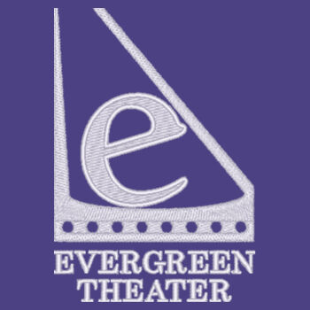 Stripe Fringed Scarf with Embroidered Evergreen Theater Logo Design